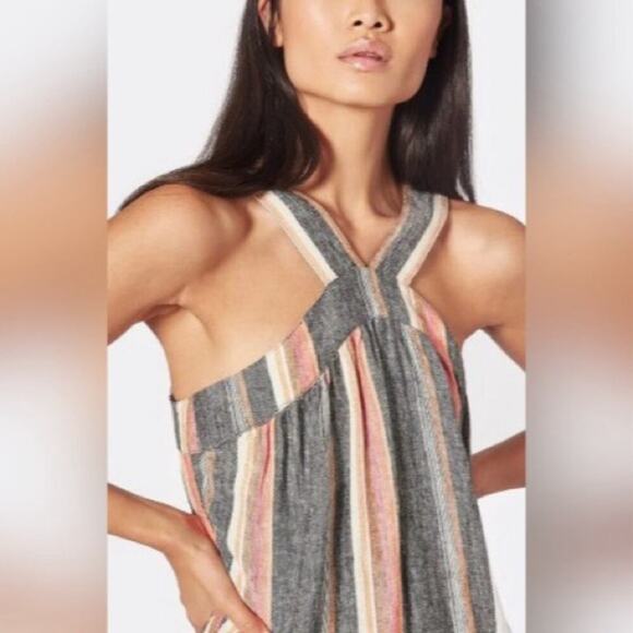 Joie Striped Sleeveless Linen Maxi Dress Size XXS - Picture 3 of 11